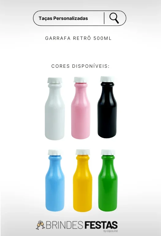  Garrafa Retr&ocirc; 500ml